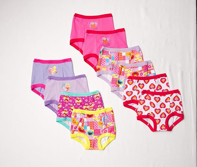 Sesame Street Unisex Toddler Potty Training Pants with Elmo, Cookie Monster and Big Bird with Stickers & Success Chart