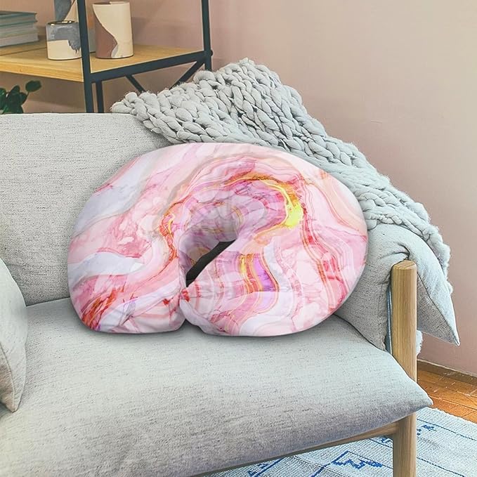 Pink Marble Print Nursing Pillowcase Baby Breastfeeding Slipcover Infant Newborn Nursery Bottle Pillowcase Comfortable and Easy to Clean
