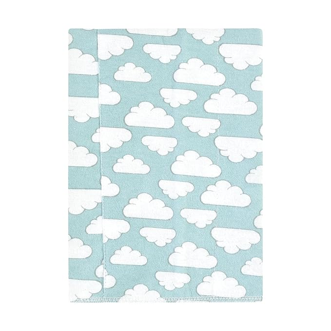 Hudson Baby Unisex Baby Cotton Flannel Burp Cloths, Boy New Elephant 4-Pack, One Size