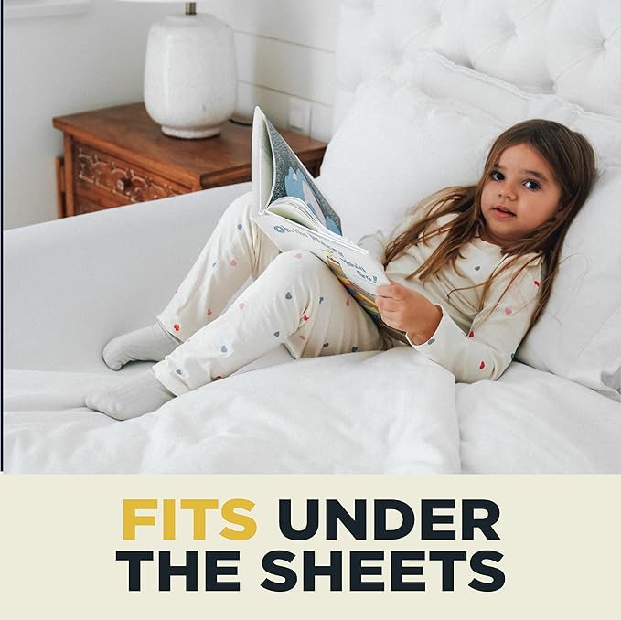 The Shrunks Inflatable Bed Rail for Toddlers |Built-in LED Lights | Blow-up Bed Bumper | Bed Rails for Any Size, Twin, King or Queen, with Non-Slip Grips | Bed Barrier for Toddler | Bed Guard | 2-Pack