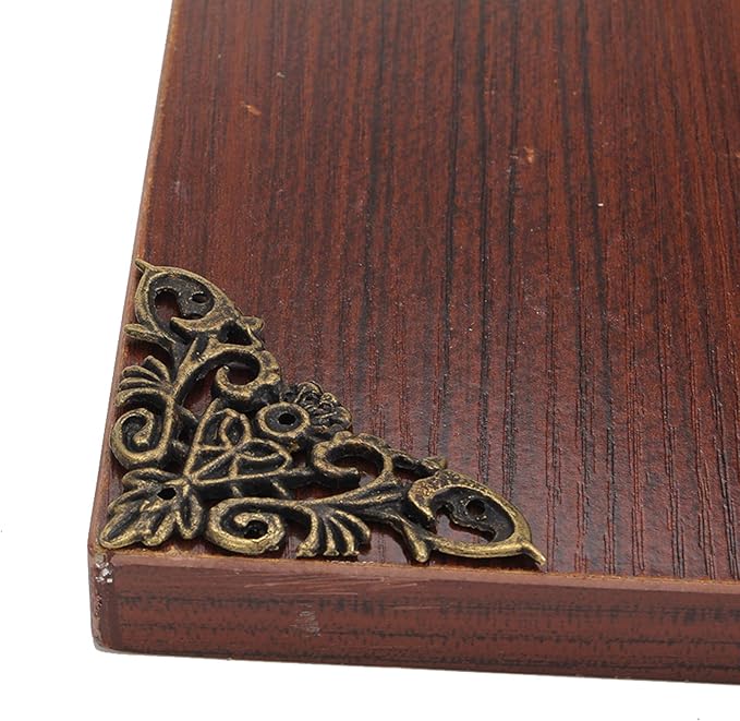 Furniture Decorative Cover Vintage Decor Box Corner Decorative Metal Corners Appliques for Furniture Pack of 20