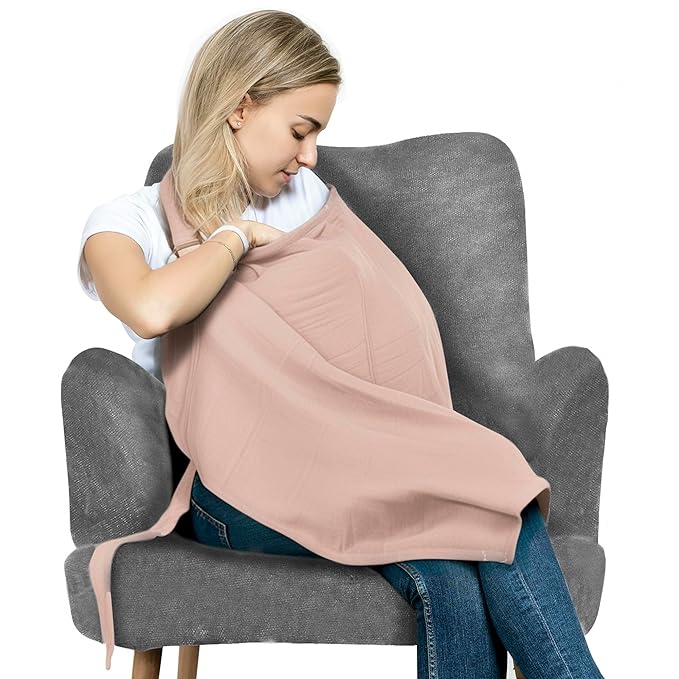 San Francisco Baby Nursing Cover – Breathable Breastfeeding Cover for Nursing, 360° Nursing Cover Up for Breastfeeding, Privacy Nursing Covers, Nursing Blanket for Breastfeeding – White Alyssum
