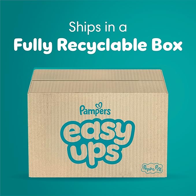 Easy Ups Girls & Boys Potty Training Pants, Size 5T-6T, 84 Count, Peppa Absorbent Training Underwear, Up to 100% Leakproof Day and Night, Hypoallergenic (Packaging May Vary)