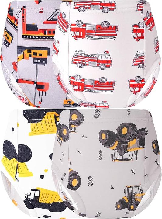 Boys Potty Training Underwear Pee Pants Cotton Absorbent Leak Resistant 4-Pack For Toddler 2t 3t 4t 5t 6 7 8 10