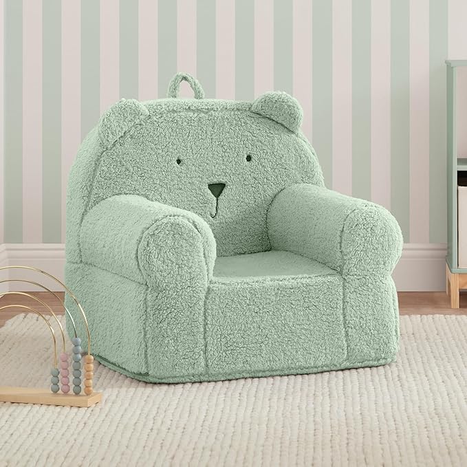 babyGap by Delta Children Sherpa Bear Chair - Greenguard Gold Certified, Sage