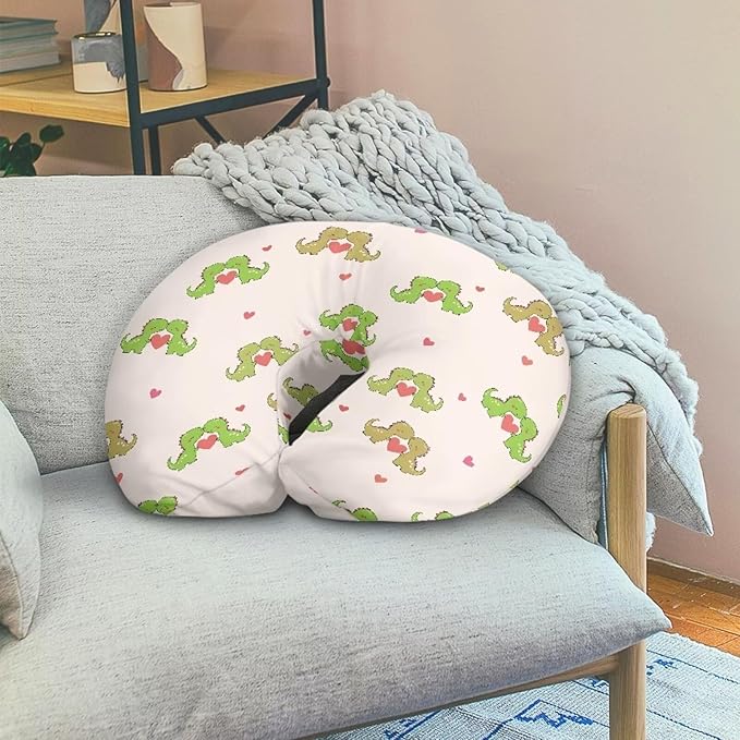 Love Heart Dinosaur Nursing Pillowcase Stretchy Removable Nursing Covers for Breastfeeding Pillows Ultra Soft Newborn Feeding Pillow Cover Stain Resistant and Easy to Clean