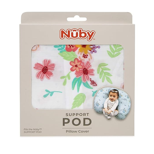Nuby Support Pod Pillow Cover by Dr. Talbot's, Bright Floral Print