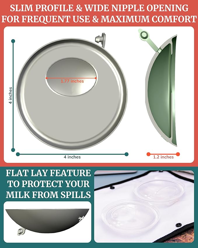 Idaho Jones Breast Milk Collector Shells | Soft Milk Catchers | Don't Waste Your Milk in Nursing Pads, Save it with Milk-A-Save | Recolector de Leche Materna