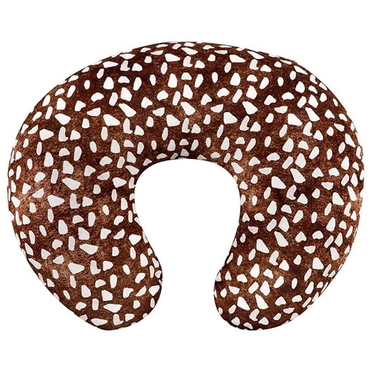 GFU Nursing Pillow Cover for Baby Boys and Girls, Minky Breastfeeding Pillow Case for Newborn, Soft Deer Skin Print Breastfeeding Pillow Slipcover, Stretchy Feeding Cover