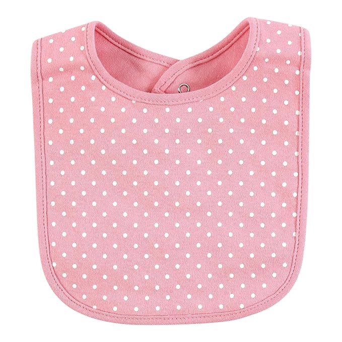 Hudson Baby Infant Girl Cotton Bibs, Sassy Cheetah, One Size