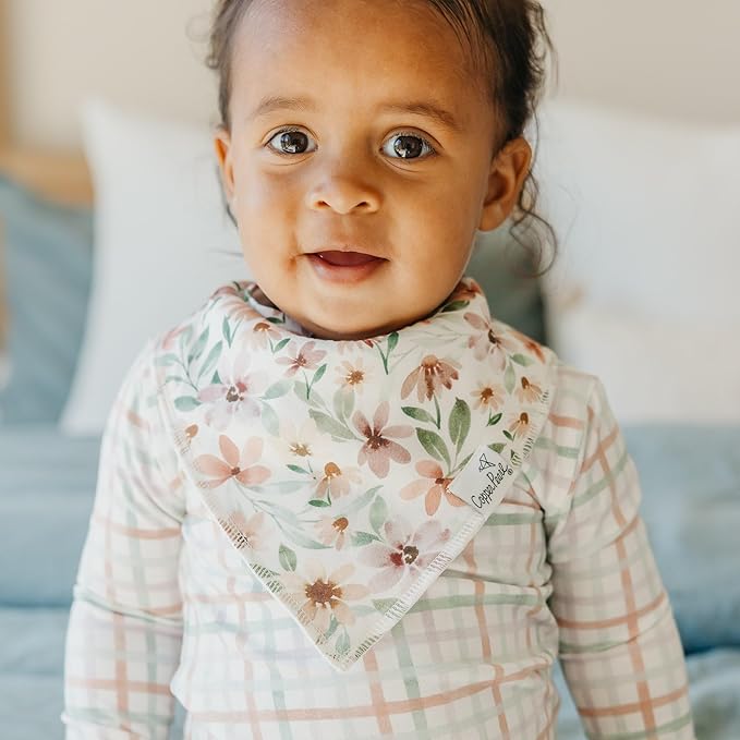 Copper Pearl Baby Bandana Bibs, 4 Pack