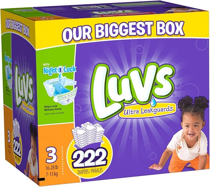 Luvs Diapers, Size 3, 222 Count