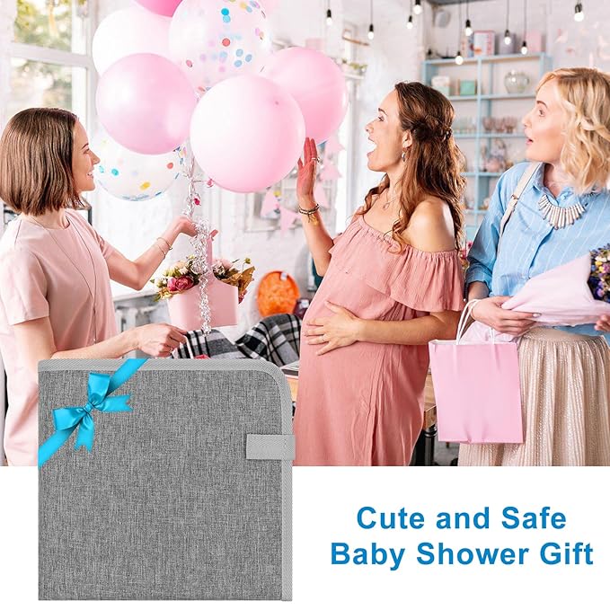 Accmor Portable Diaper Changing Pad, Waterproof Baby Changing Mat, Foldable Portable Travel Changing Pads for Baby, Grey