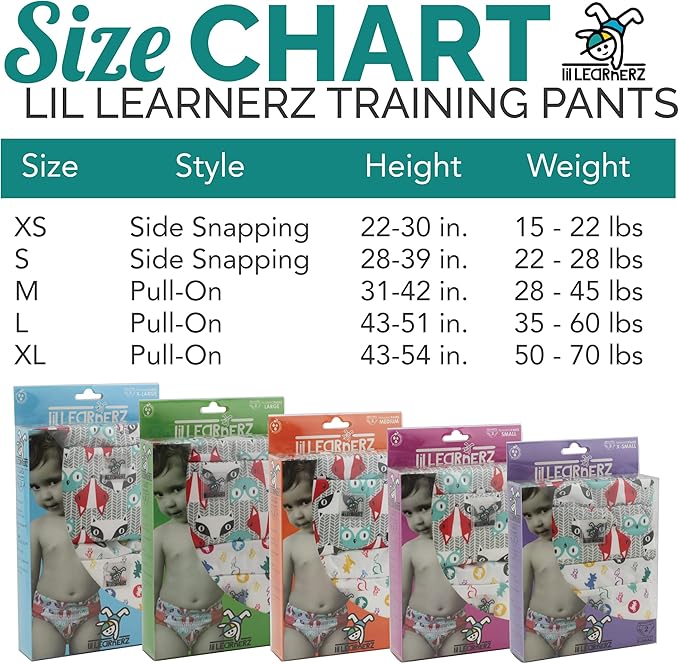 Kanga Care Lil Learnerz 2.0 Reusable Potty Training Pant & Swim Diaper for Toddler Boy and Girl S-XXL