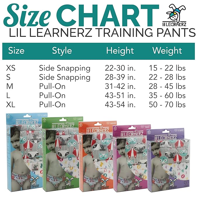 Kanga Care Lil Learnerz Reusable Toilet Training Pants (XSmall - tokiSpace & Platinum)