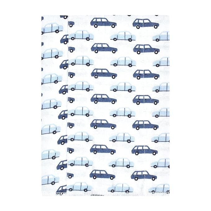 Hudson Baby Unisex Baby Cotton Flannel Burp Cloths 4-Pack, City Life, One Size
