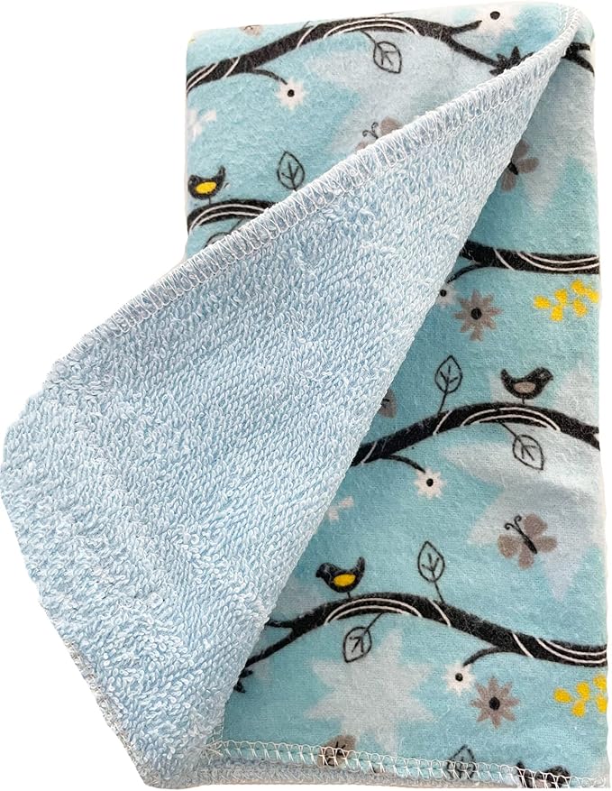 Infant Burping Cloth, Burp Cloths for Baby Boy or Girl, Soft and Absorbent - Cotton Reusable Spit Up Rags, XLarge, 1 Count (Owls)