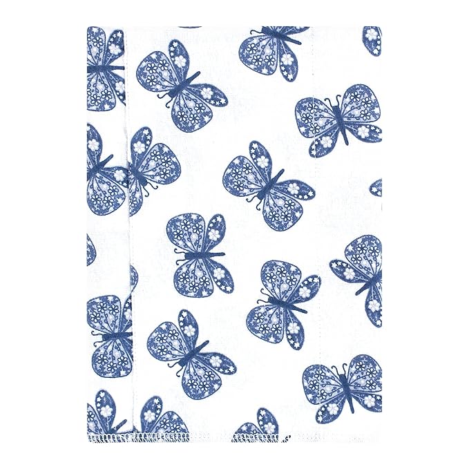 Hudson Baby Unisex Baby Cotton Flannel Burp Cloths 7-Pack, Beautiful Butterfly, One Size