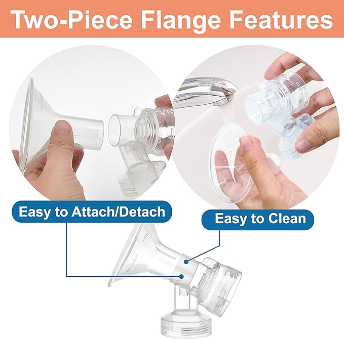 Maymom Breast Pump Kit Compatible with Medela Pump in Style Advanced Pump; 2xTwo-Piece 27mm Breastshield, 2 Valve, 4 Membrane, 2 Replacement Tubing; Replacement Part for Medela Shield, Valve