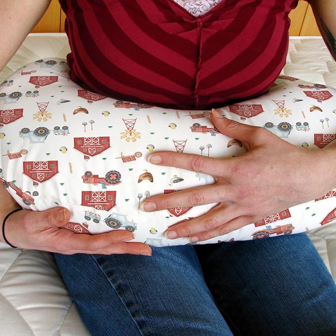 Farm Animals Life Baby Nursing Pillow Covers for Boy Girl Tractor Barn Pig Hen Duck Windmill Nursery Feeding Pillowcase for Breastfeeding Pillows Farmyard Soft Stretchy Slipcover for Newborn Infant