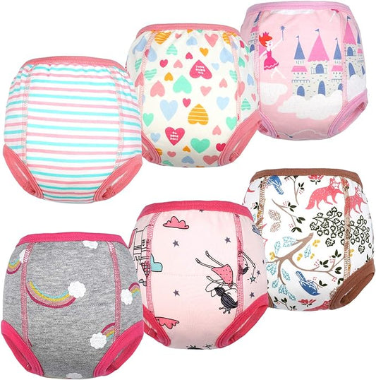 MooMoo Baby Training Underwear for Boys and Girls Absorbent Toddler Training Pants for Girs 2T-7T
