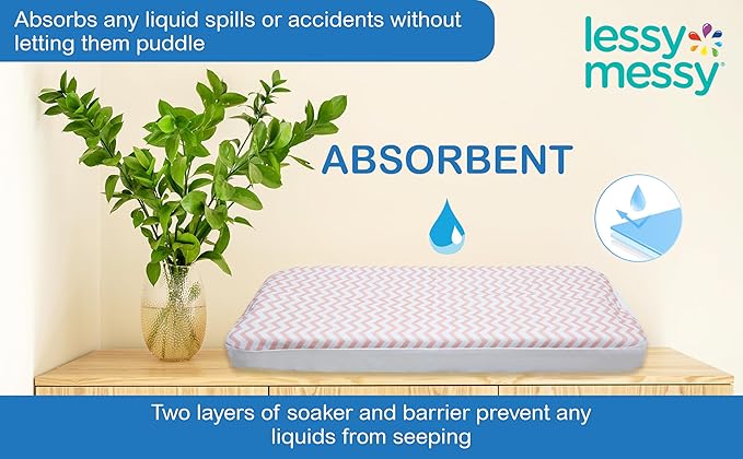 Waterproof/Leak-Proof Diaper Changing Pad Covers with Elastic Edges – Fits Standard Changing Pads – Soft, Unique Machine Wash & Dryer Safe, Snug Fit – (Coral)