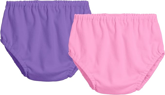 City Threads Cotton Diaper Covers for Girls and Boys 2-Pack, Made in USA Baby Bloomers, Wear Over Disposable and Cloth