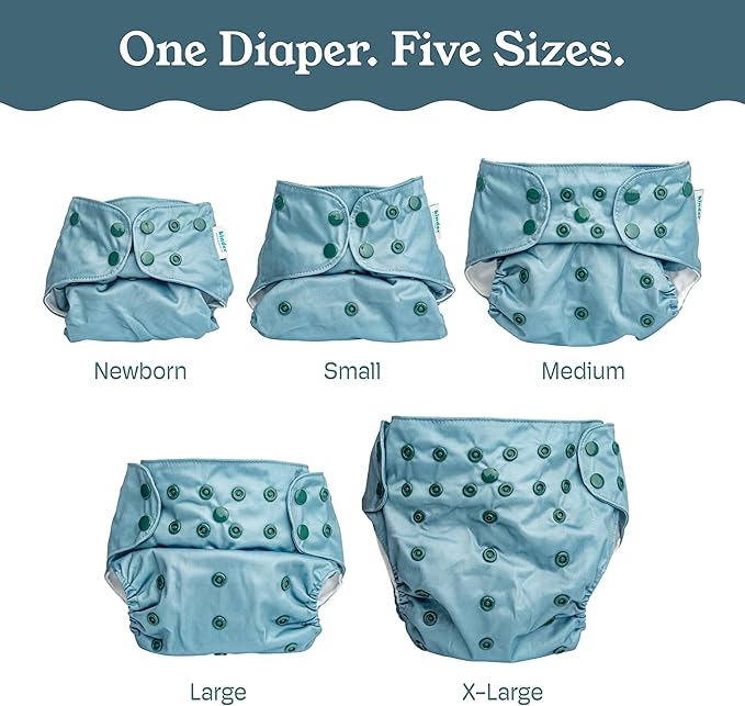 Kinder Cloth Diapers Reusable Baby Diapers Pocket Style Athletic Wicking Jersey, Wet Bag, Newborn to Potty Training 7-60lbs, One Size, Inserts NOT Included (Big Adventure, 5 Pack, Without Inserts)