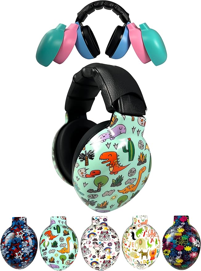 ZIPZ Baby & Toddler Earmuffs - ANSI-Certified Noise Protection, Audiologist-Recommended, Interchangeable Shells (0-4 Yrs)