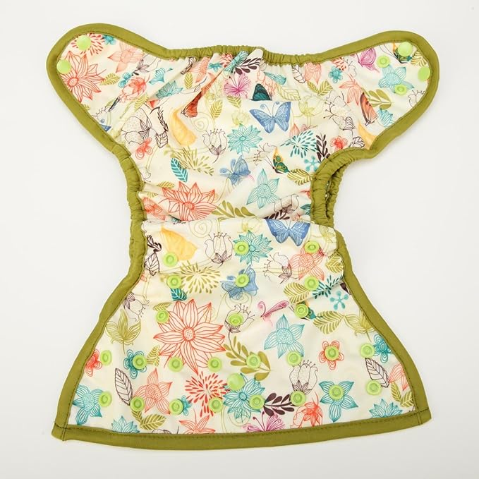 Baby Diaper Cover Nappy One Size 8lbs to 36lbs for Grils (Bloom)