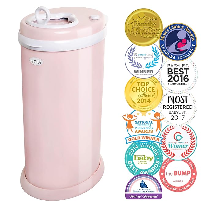 Ubbi Steel Odor Locking, No Special Bag Required, Money Saving, Modern Design & On-The-Go Refill Bags, Lavender Scented, Value Pack of 36, Baby On The Go Diapering Essentials