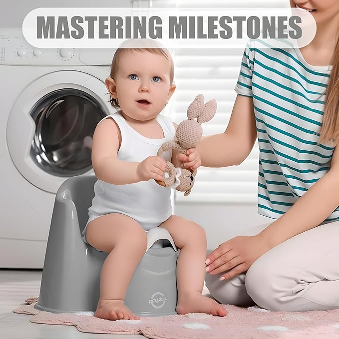 Potty Training Seat Toilet for Boys & Girls - Removable Bowl, Splash Guard & Non-Slip Base, Ideal for Toddlers, Easy to Clean & Lightweight for Home & Travel