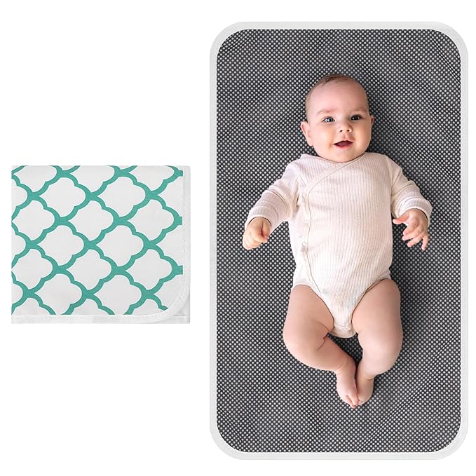 Accmor Portable Diaper Changing Pad, Waterproof Foldable Baby Changing Mat for Travel, Baby Essentials Shower Registry Gifts