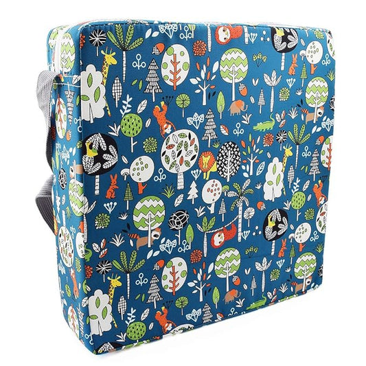 Dining Chair Heightening Cushion Portable Dismountable Adjustable Highchair Booster for Baby Toddler Kids Infant Washable Thick Chair Seat Pad Mat (Green Forest)