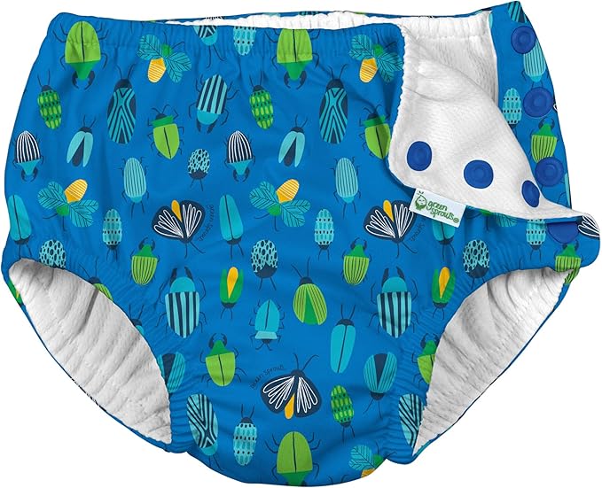 i play. by green sprouts baby-girls Ruffle Snap Reusable Absorbent Swimsuit Diaper