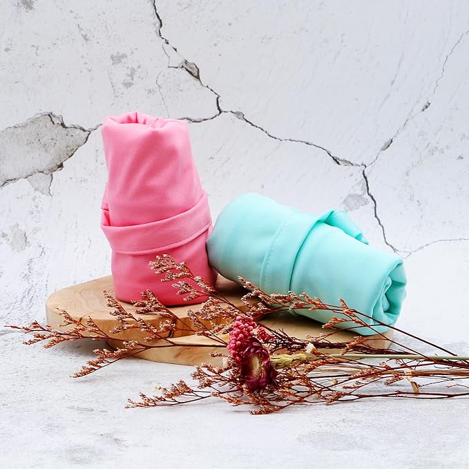 2pcs Cloth Diaper Wet Dry Bags Waterproof Reusable with Two Zippered Pockets Travel Beach Pool Daycare Soiled Baby Items Yoga Gym Bag for Swimsuits or Wet Clothes (3036-2-pinkmint)