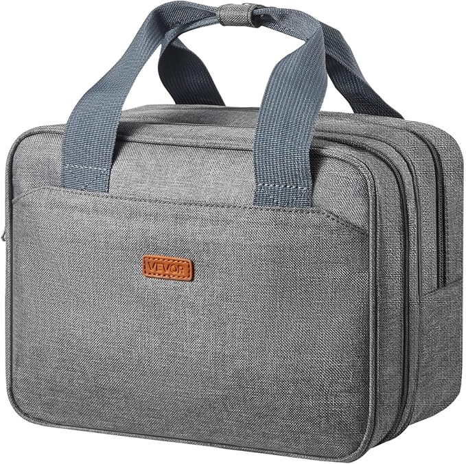 VEVOR Wearable Breast Pump Bag, Breast Feeding Bag with Ice Pack, Compatible with Momcozy, Medela and Elvie Pumps, Portable Pump Carrying Case for Breastmilk Storage, Work, Travel & Family Use, Grey
