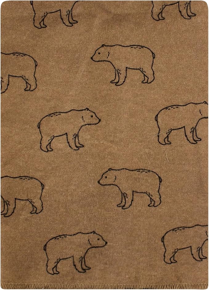 Hudson Baby Unisex Baby Cotton Flannel Burp Cloths Bundle, Brown Bear, One Size