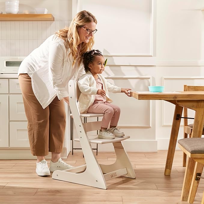 ECR4Kids Grows with Me Chair, Transitional Chair, White Wash