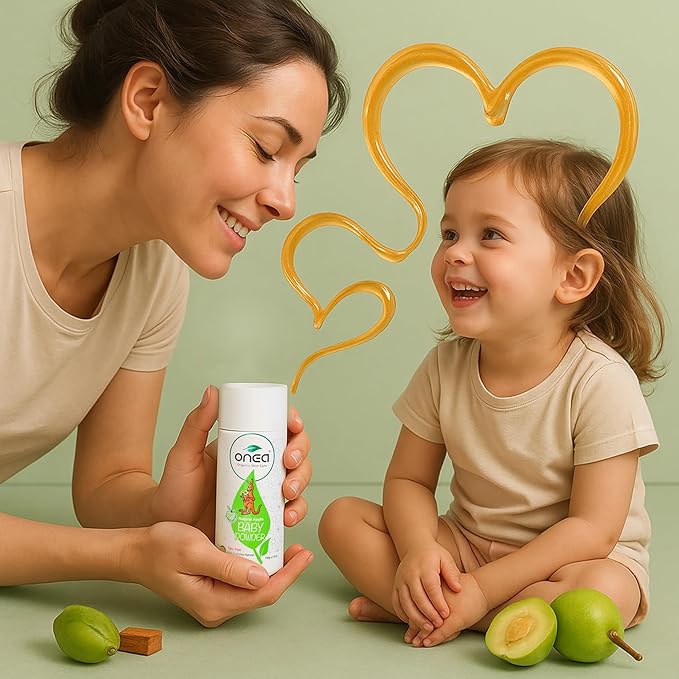 ONEA Natural Apple Baby Powder - Talc-Free, Preservative-Free Natural Body Powder - Reduced Risk of Skin Irritation - Prevents Diaper Rash - 3.5 oz