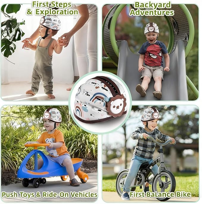 Baby Helmet for Crawling Walking - Breathable Baby Head Protector for 1-2 Years, Infant Safety Helmets for Toddler Walking, Expandable and Adjustable, Ultra-Lightweight