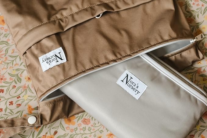 Nora’s Nursery Portable Baby Diaper Changing Pad - Waterproof Foldable Changing Mat for On-The-Go Diaper Changes - Travel Friendly, Easy Clean, Soft & Durable for Infants and Toddlers - Stone
