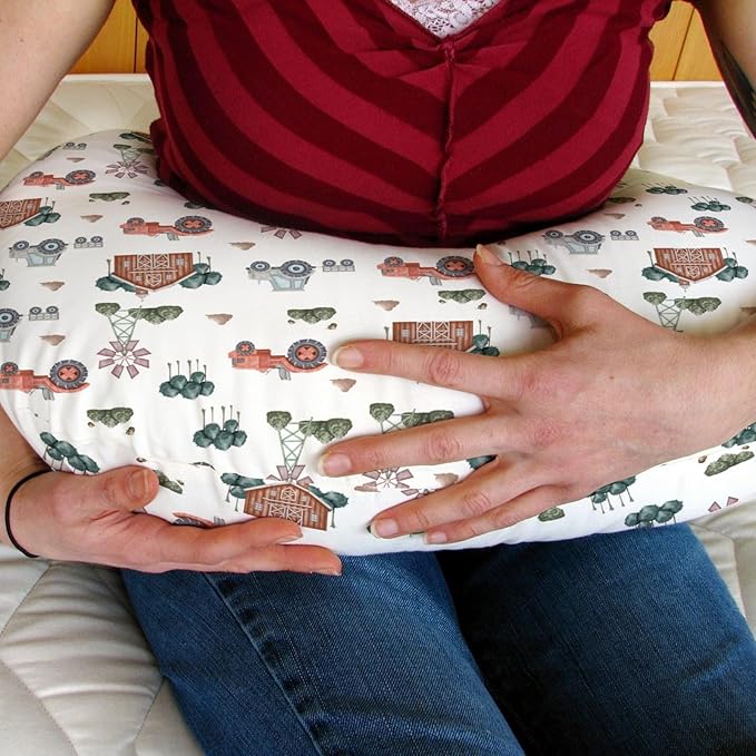 Boho Farm Life Baby Nursing Pillow Covers for Boy Girl Tractor Barn Trees Meadow Nursing Pillow Slipcover for Breastfeeding Pillows Farmyard Soft Stretchy Removable Covers for Newborn Infant