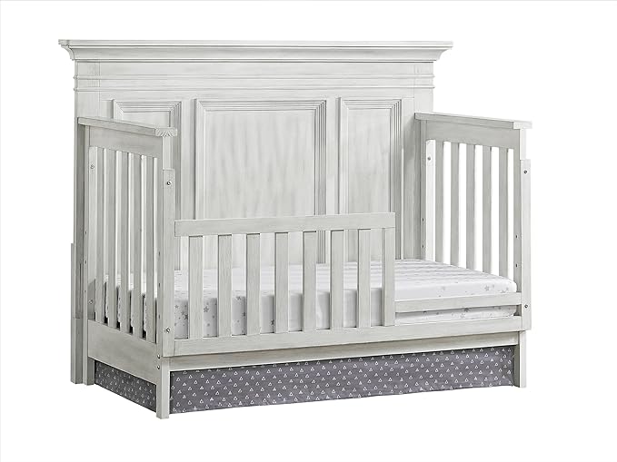 Oxford Baby Weston Crib to Toddler Bed Guard Rail Conversion Kit, Vintage White, Green Guard Gold Certified