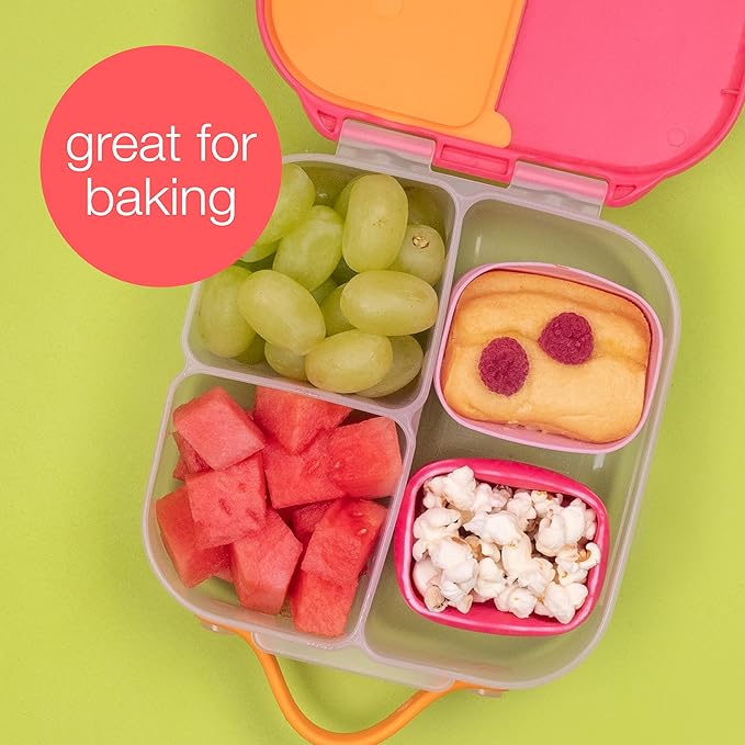 b.box Silicone Snack Cup (2-pack): Divider for Bento Box & Lunch Box, Ideal for Separating & Containing Foods, Dishwasher, Microwave, Oven and Freezer safe (Ocean)