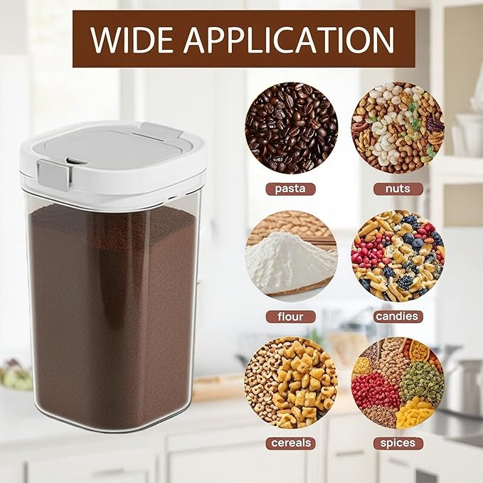 Formula Container to go-1800ml Travel Dispenser BPA Free Airtight Container with Spoon & Layered Storage,Sealed Lid,Stackable,Easy-Clean,Ideal for Coffee,Flour,Sugar,Cereal,Milk Powder(61oz)