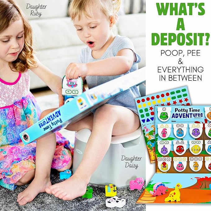 LIL ADVENTS Potty Training Reward System - 14PC Wooden Stacking Blocks with Dinosaur Themed, Montessori Behavior System Advent Calendar for Toddlers 18M+ Boys Girls