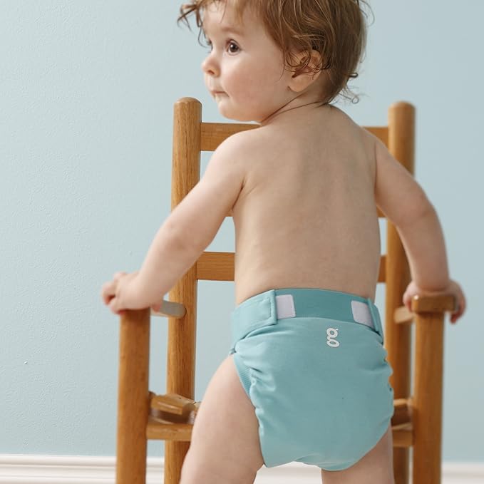 Gdiapers Little Gpant Glacier Blue, Medium (Pack of 12)
