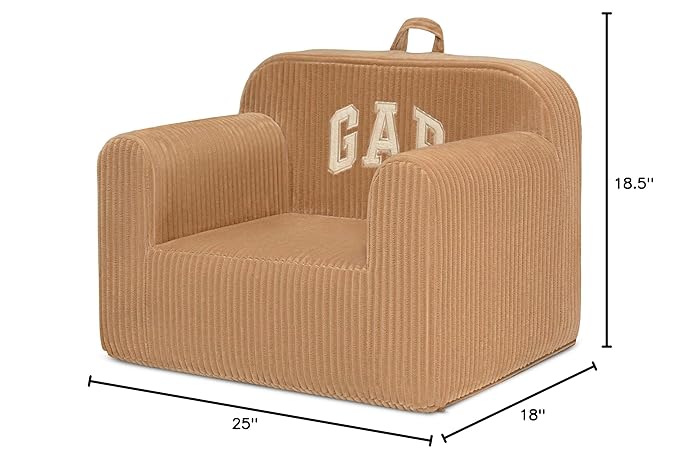 babyGap by Delta Children Ribbed Velour Chairs - Greenguard Gold Certified, Brown