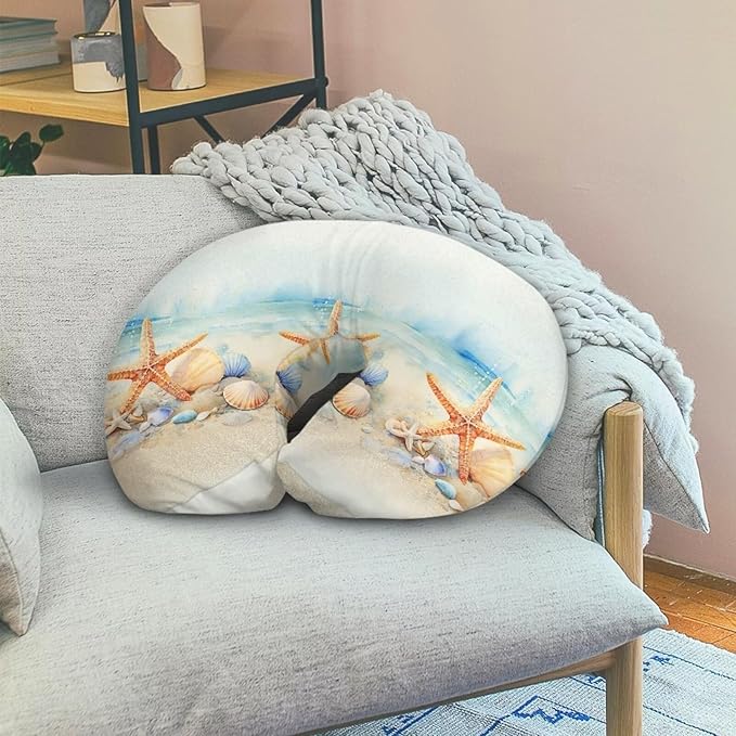 Beach Baby Nursing Pillow Cover Removable Breathable Breastfeeding Pillow Slipcover, Stretchy Nursing Pillow Case Fits Snug On Infant